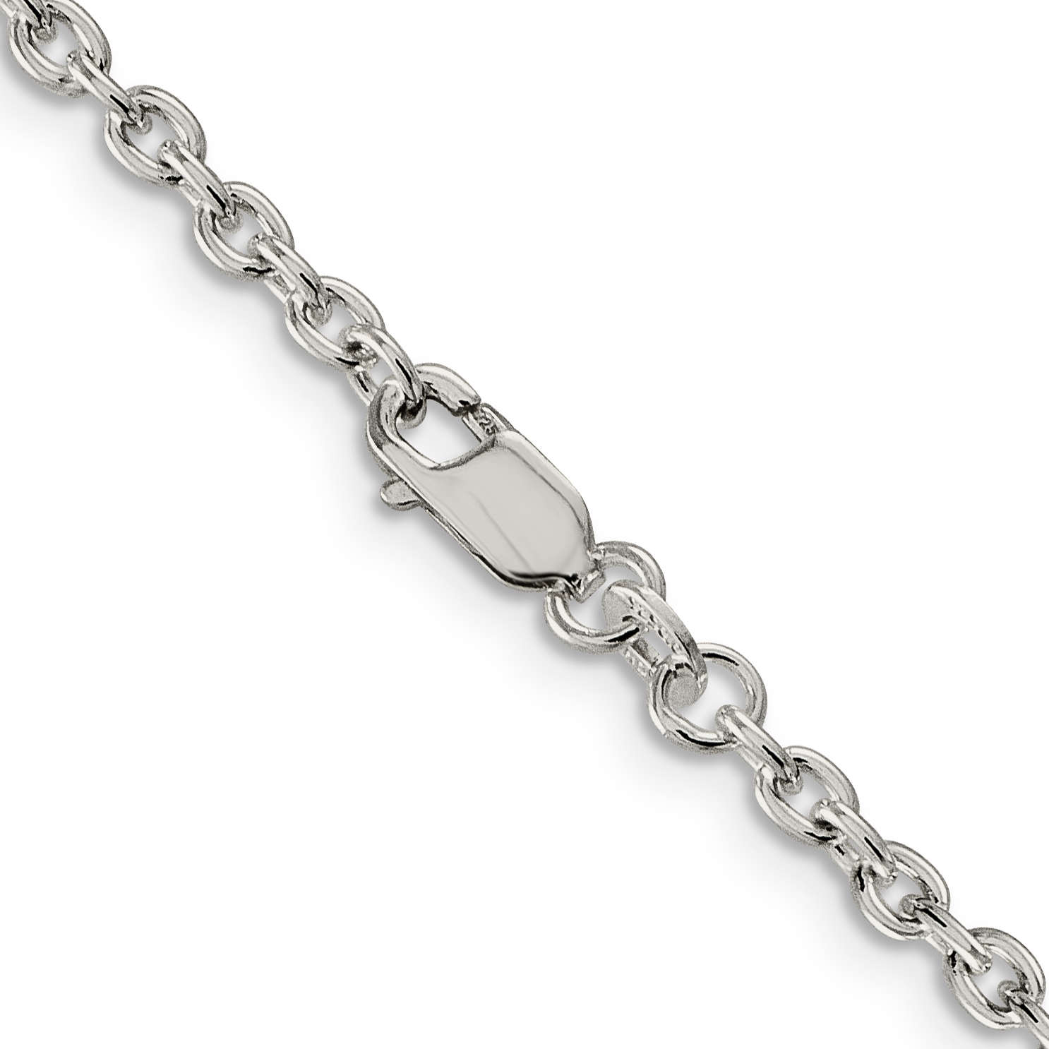 Sterling Silver 2 75mm Cable Chain Unclaimed Diamonds