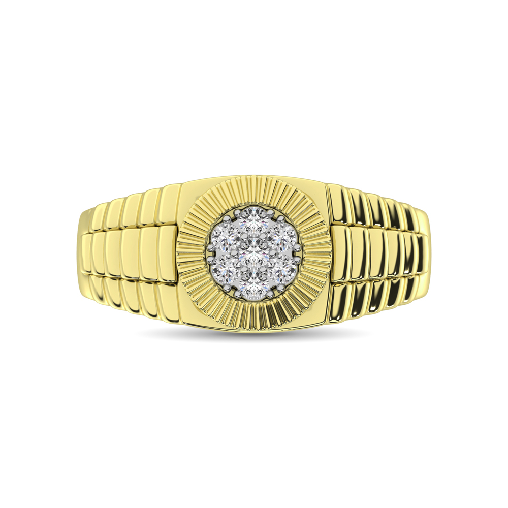 Geruststellen Hertellen klauw Diamond 1/4 Ct.Tw. Rolex Mens Ring in 14K Yellow Gold - Unclaimed Diamonds