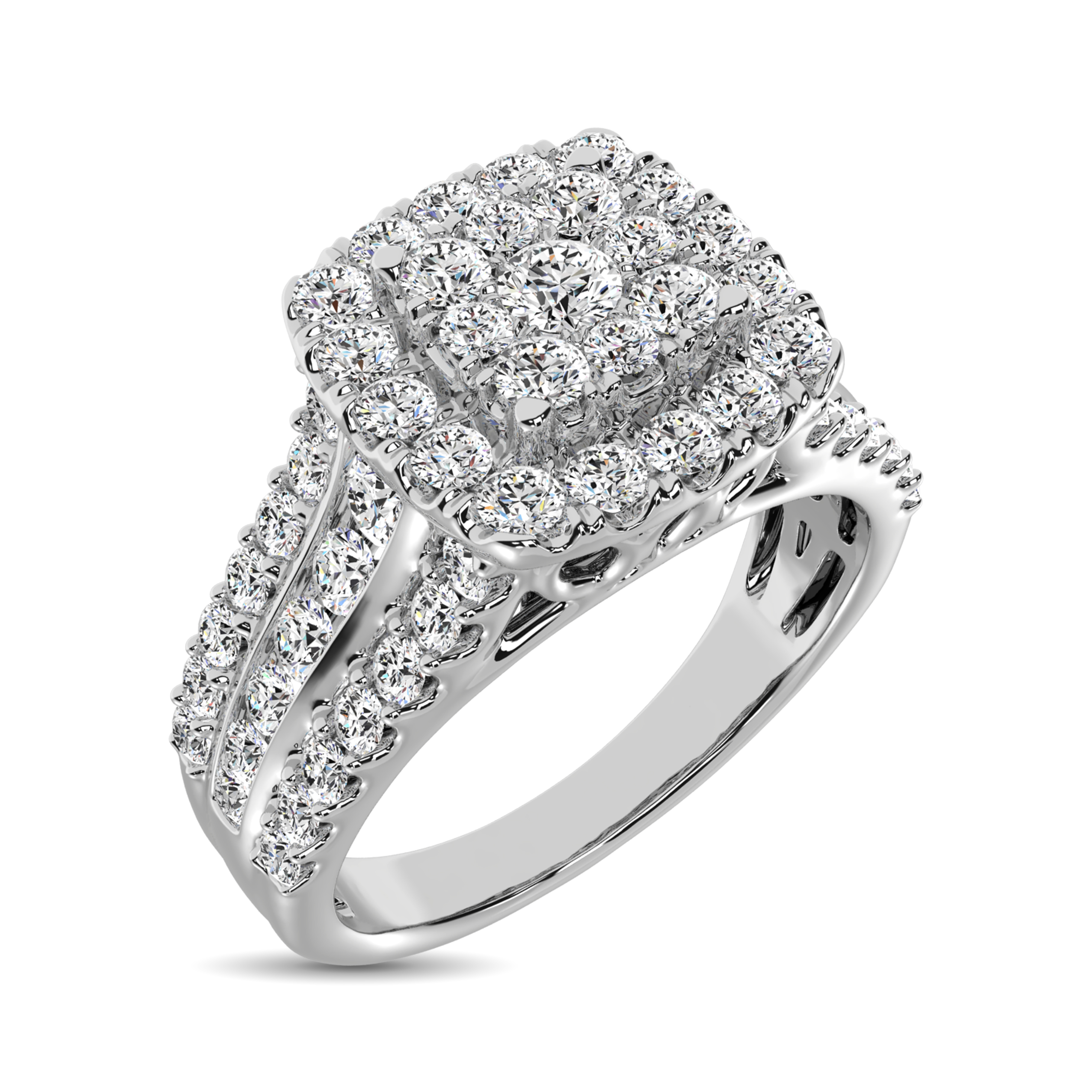 Diamond Engagement Rings 14K White Gold Princess 1.91 Carat GIA IGI Lab  Created | eBay