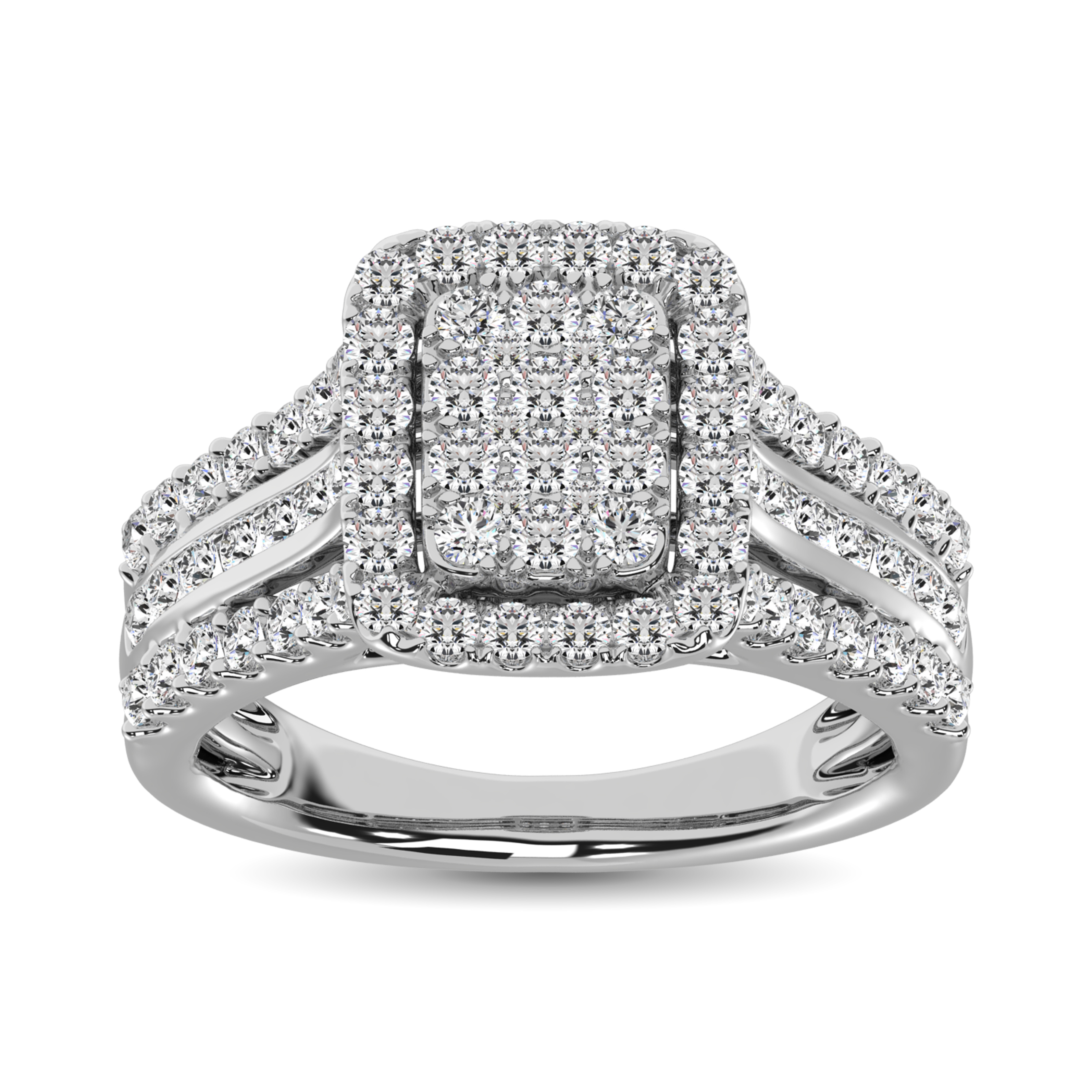 Diamond 2 Ct.Tw. Engagement Ring in 10K White Gold - Unclaimed Diamonds