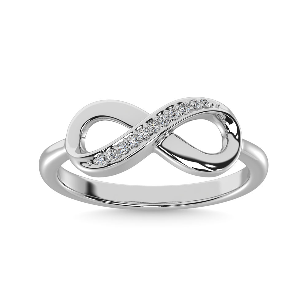 Diamond 1/20 Ct.Tw. Infinity Ring in Sterling Silver - Unclaimed Diamonds