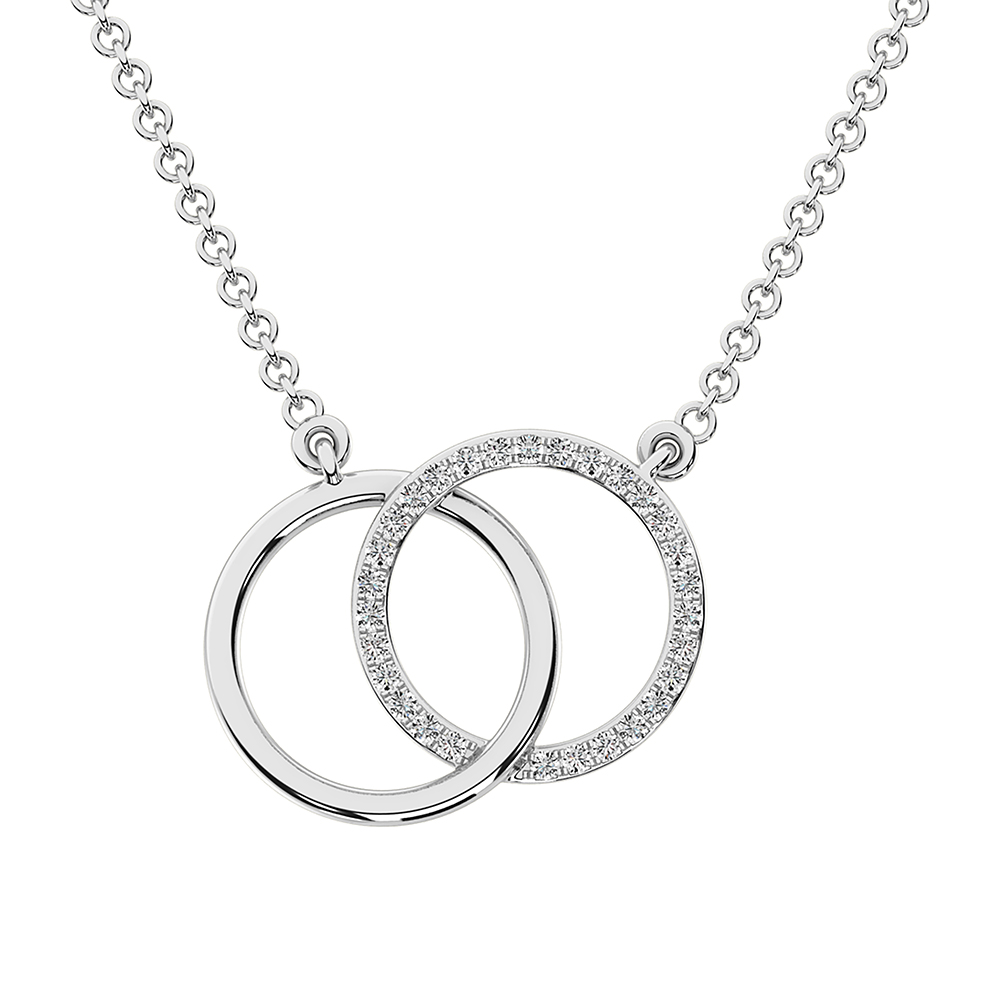 Olivia Burton The Classics Interlink Silver & Rose Gold Necklace | eBay