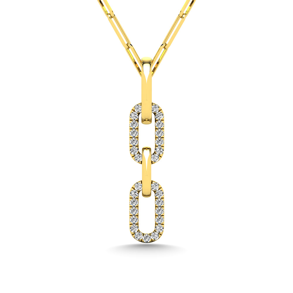 .01ct tw Diamond Louisiana State of Mind Necklace in 10K Rose & Yellow Gold