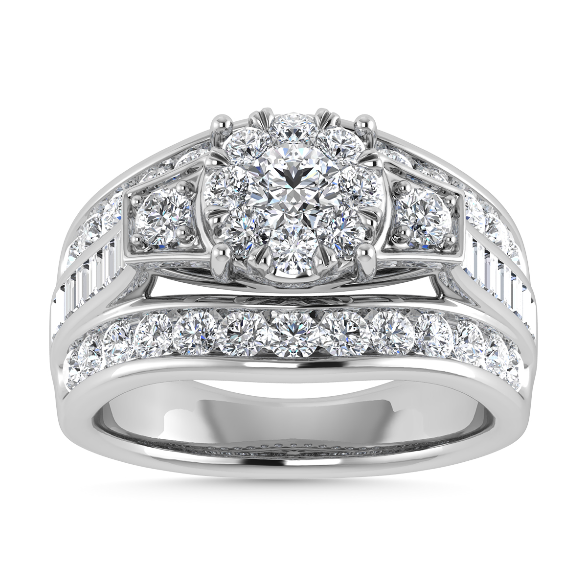 Kesslers 2ct. Round Cut Solitaire Newborn Lab Created Diamond Engagement  Ring in 14K White Gold BSOLN318027 - Kesslers Diamonds