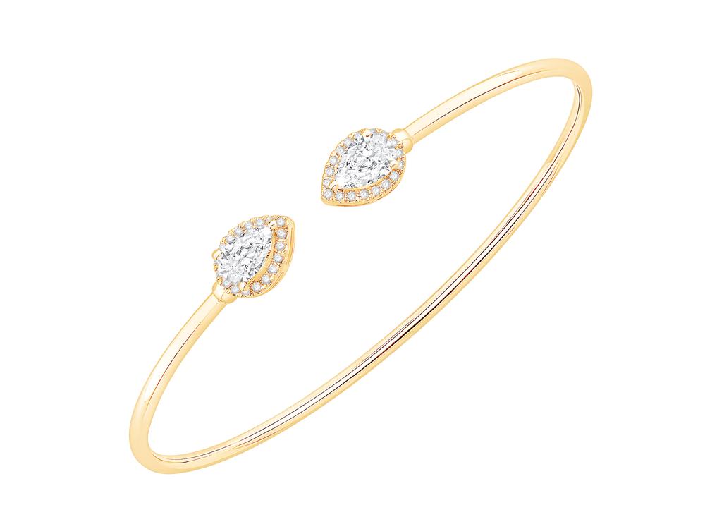 1 1/5 CTTW 14KT Yellow Gold Flexi Bangle - Lab Grown Diamonds