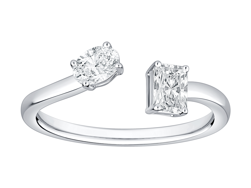 1/2cttw.14KT WG FASHION RING- LAB GROWN DIAMONDS