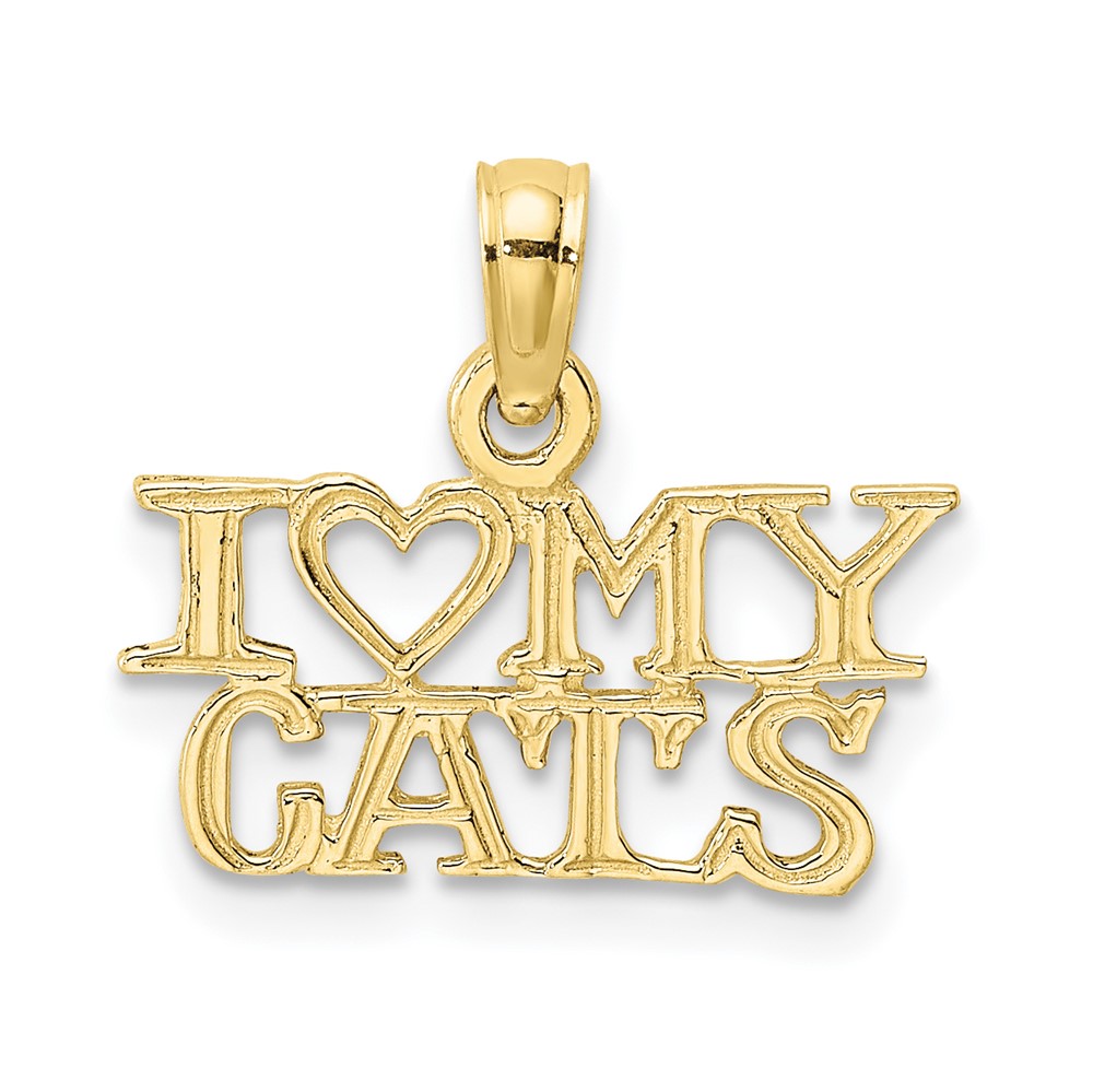 10k I HEART MY CATS Charm - Unclaimed Diamonds