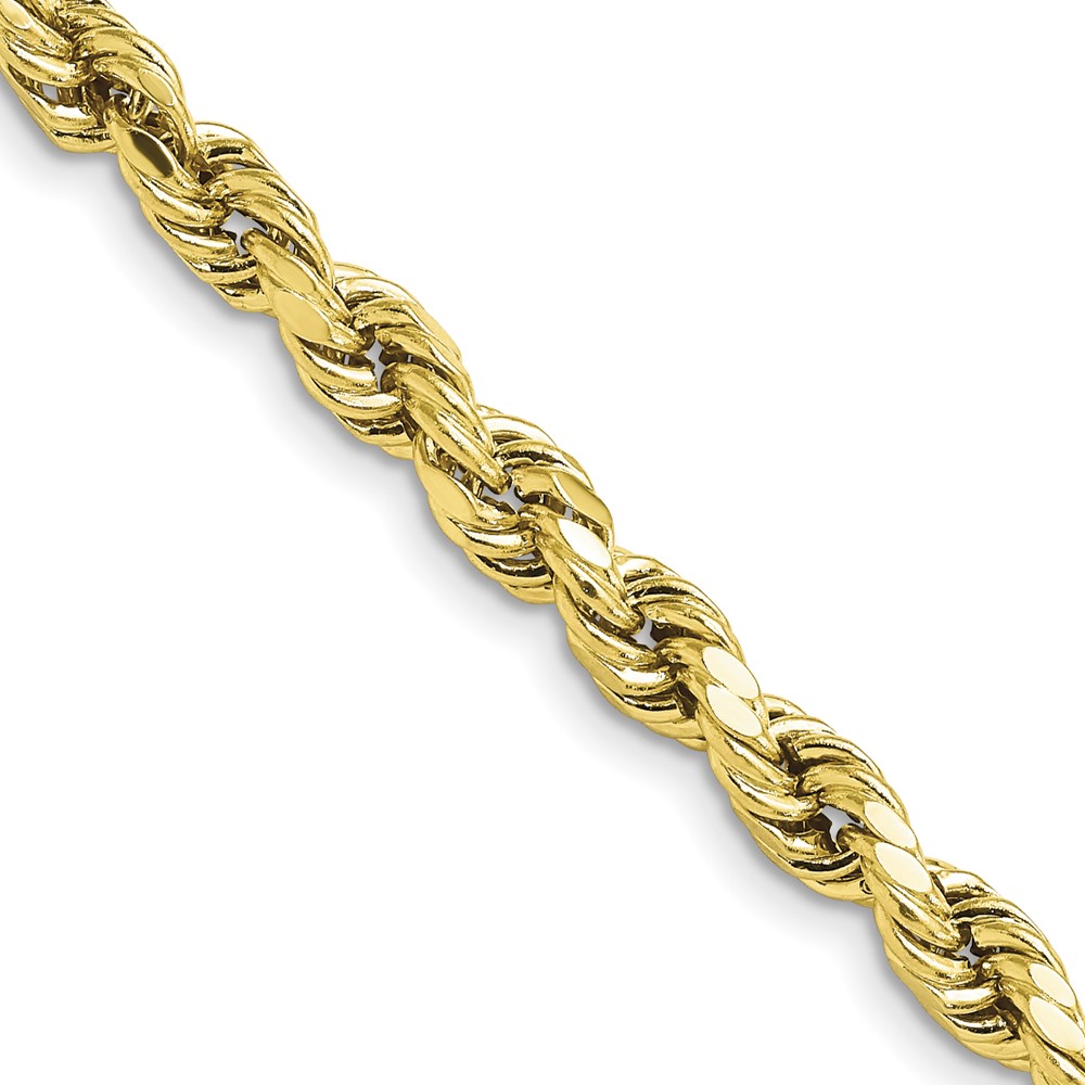 10k 5.5mm Semi-solid D/C Rope Chain - Unclaimed Diamonds