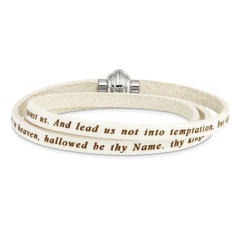 Leather lord's prayer on sale bracelet