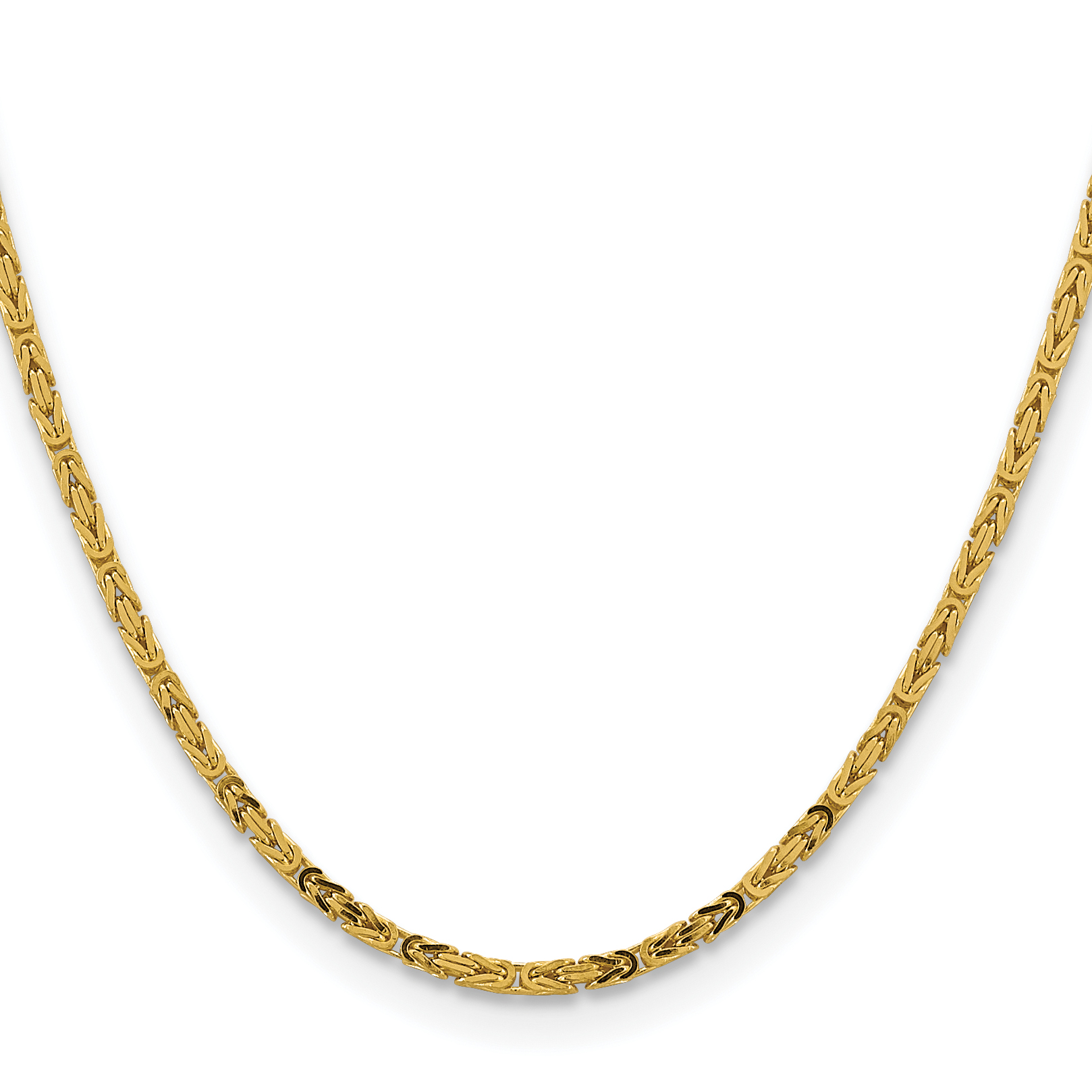 14k 2.5mm Byzantine Chain - Unclaimed Diamonds