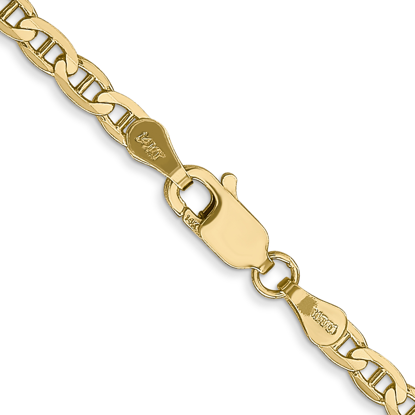 14k 3mm Concave Anchor Chain - Unclaimed Diamonds