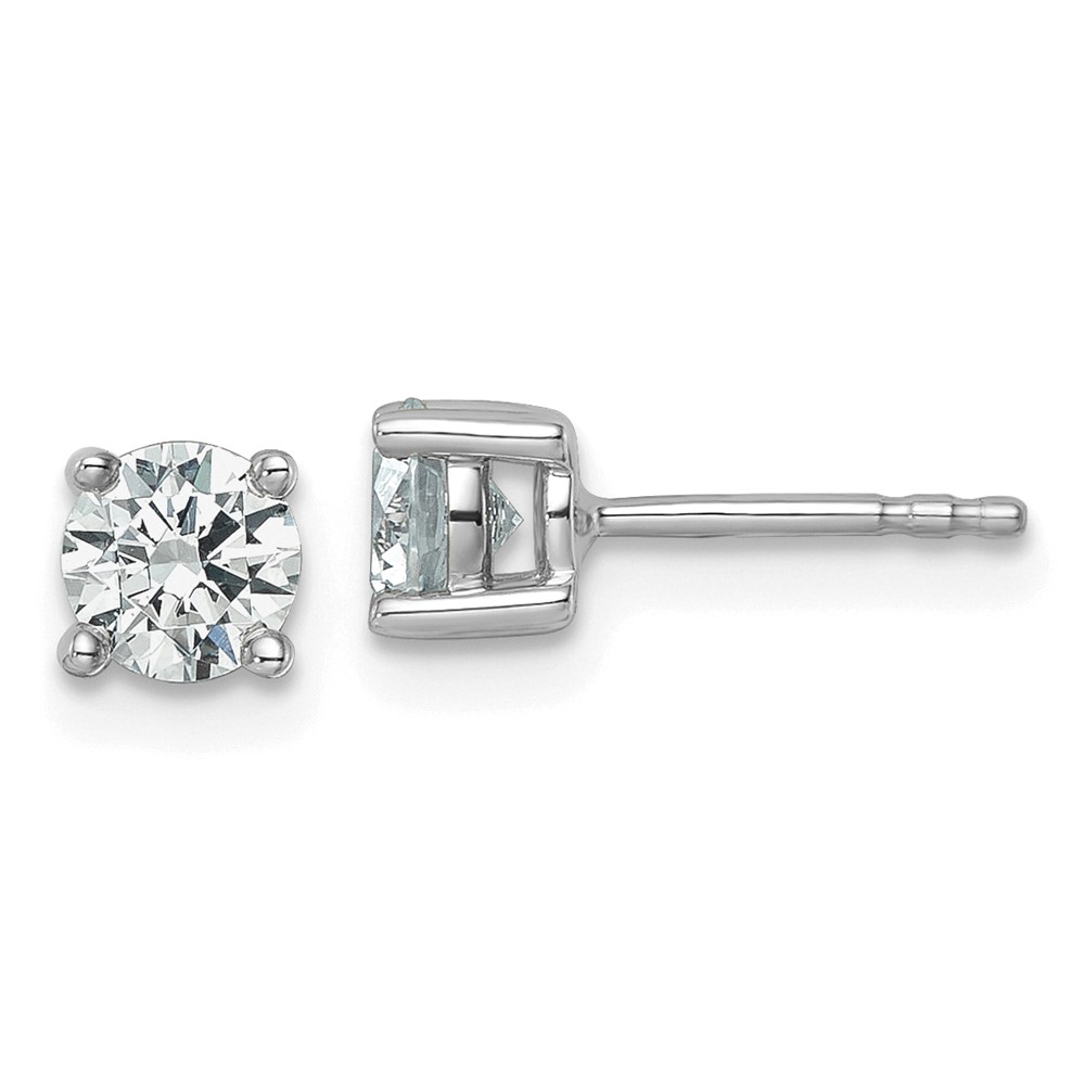 14K White Gold Lab Grown Diamond7/8ctw VS DEF 4 Prong Earrings