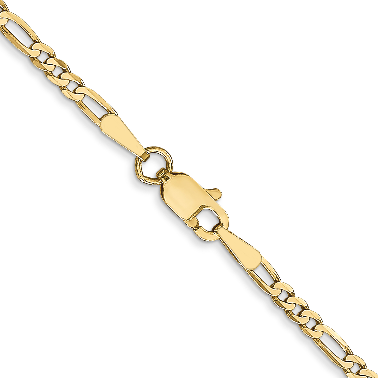 14k 2.25mm Flat Figaro Chain - Unclaimed Diamonds