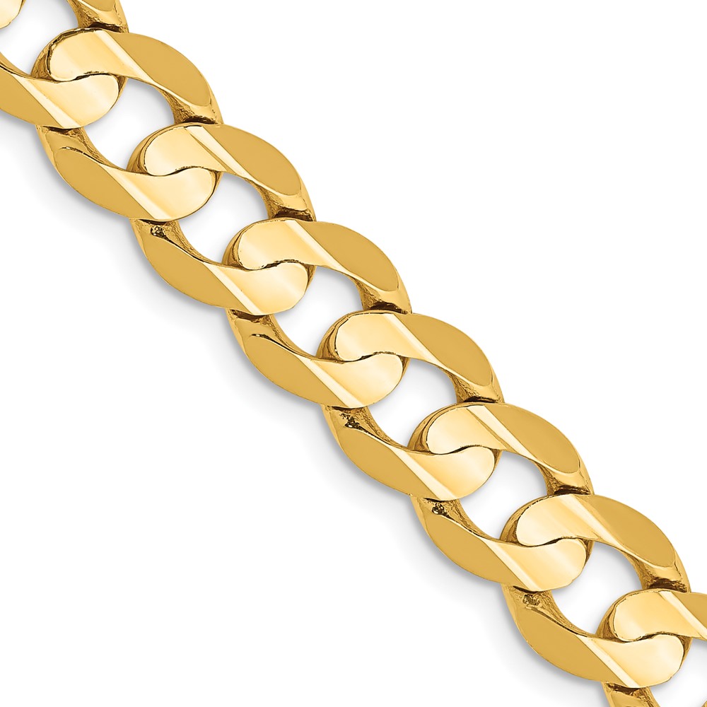 14k 7.5mm Open Concave Curb Chain - Unclaimed Diamonds