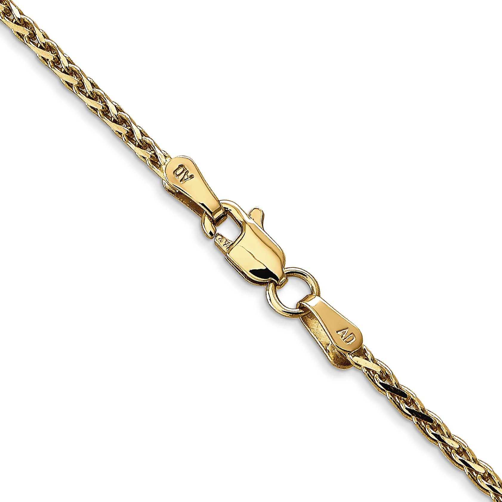 14K 1.9mm D/C Parisian Wheat Chain - Unclaimed Diamonds