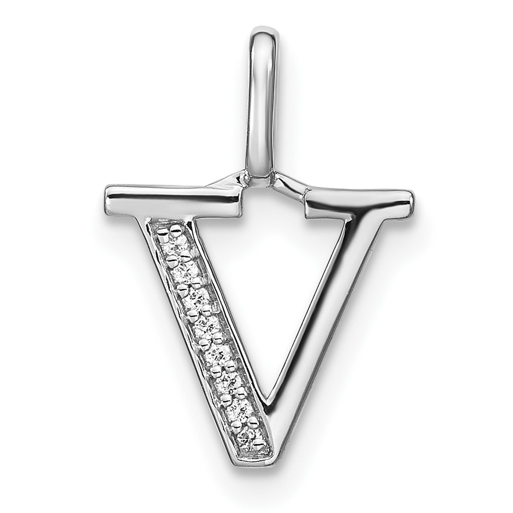 Diamond Letter V Pendant