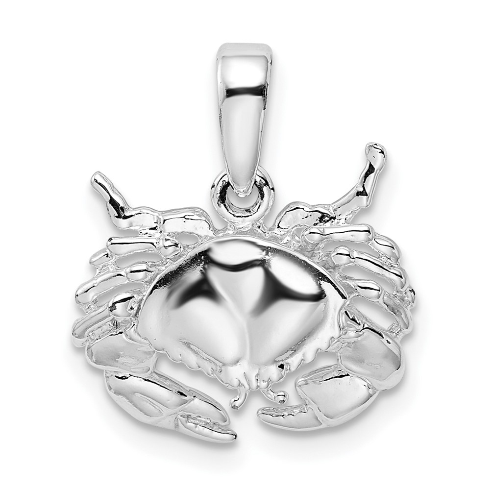 Sterling Silver Polished Stone Crab Pendant - Unclaimed Diamonds