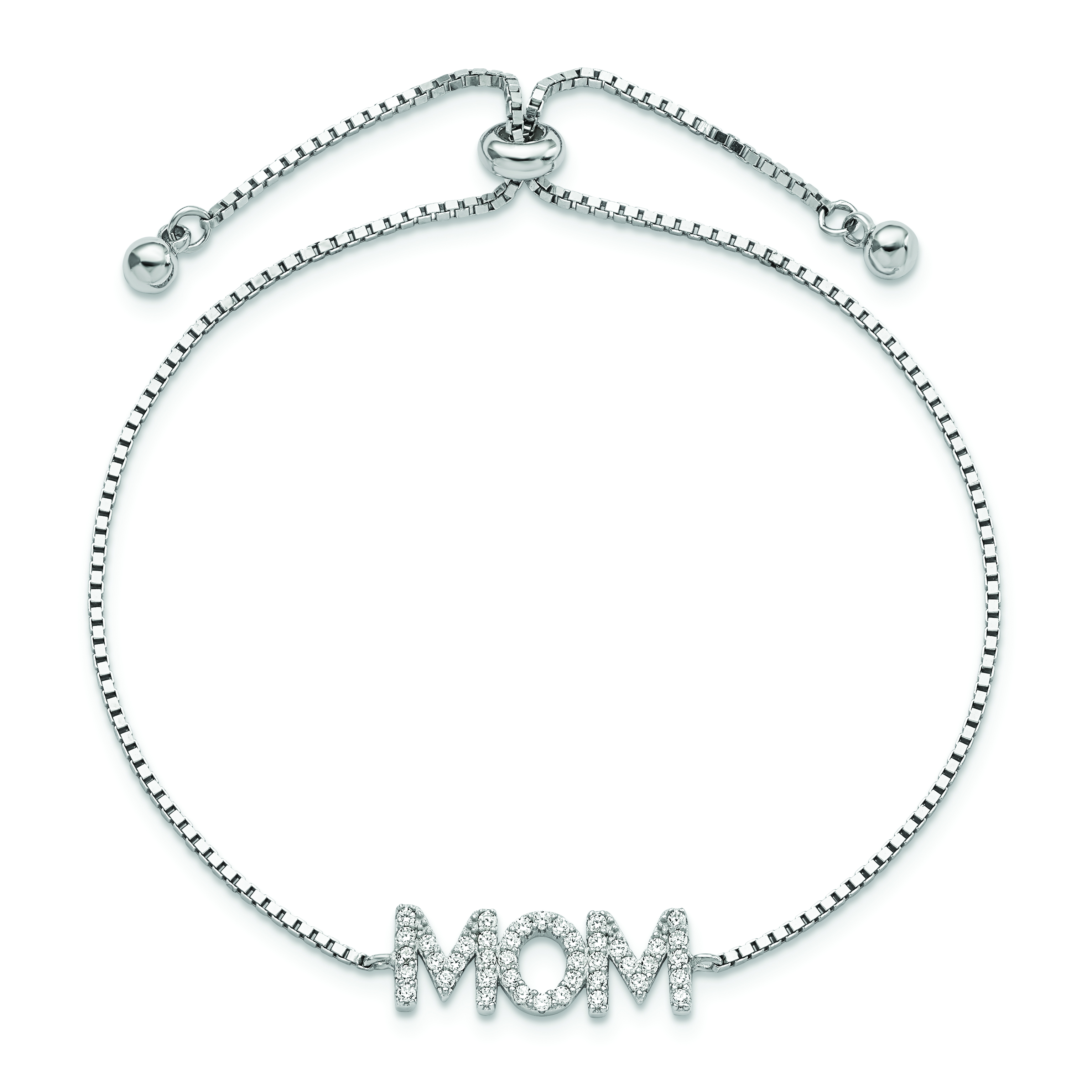 Mom Bracelet 1/10 ct tw Diamonds Sterling Silver & 10K Rose Gold | Kay