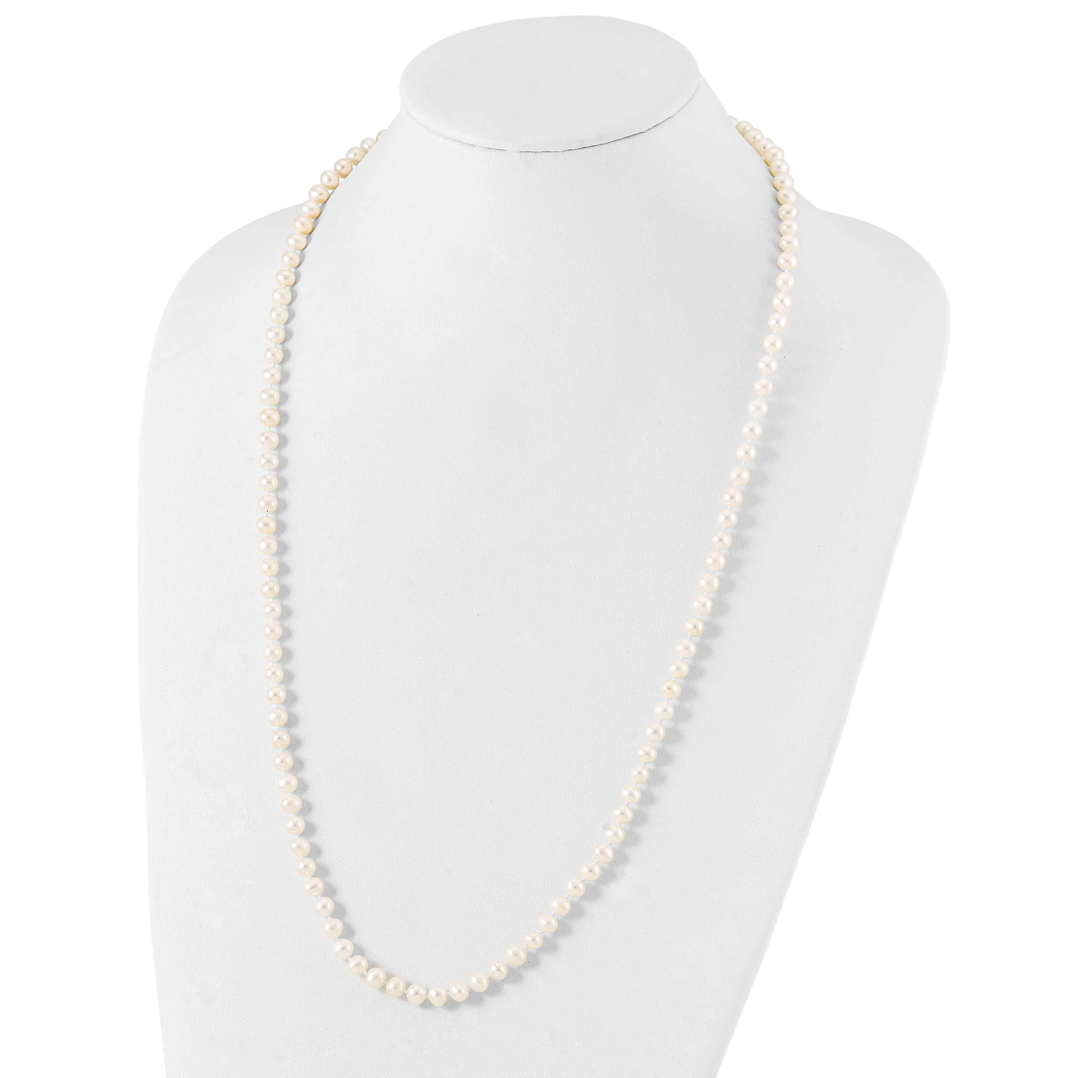 Freshwater Cultured White Off-Shape Pearl Necklace 14K White