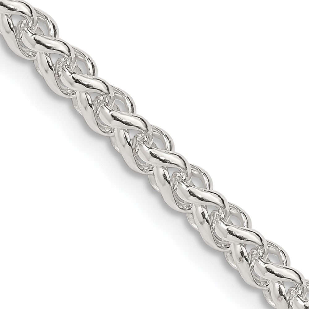 Sterling Silver 4mm Round Spiga Chain - Unclaimed Diamonds