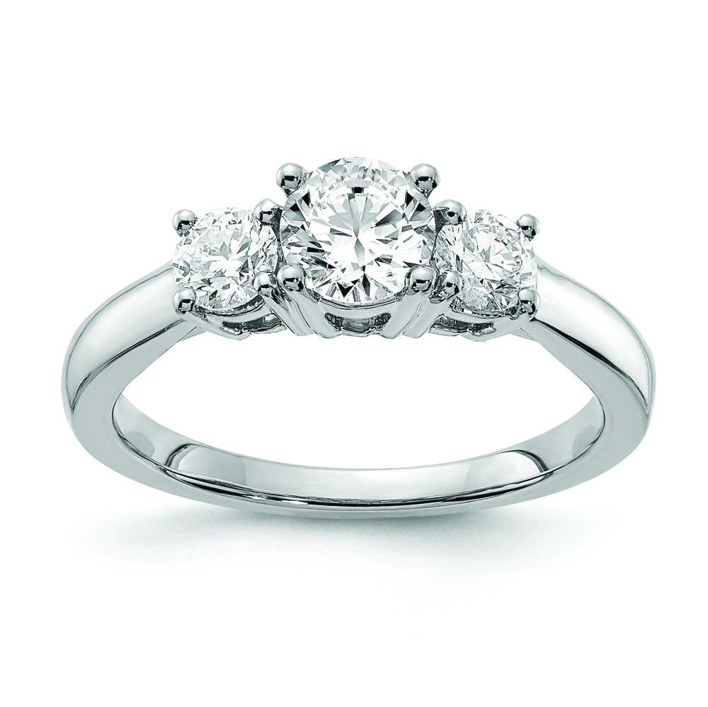 14kw Lab Grown Diamond VS/SI FGH 3-Stone Complete Engagement Ring