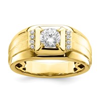 10ky Certified Lab Grown Diamond Complete Men's Ring