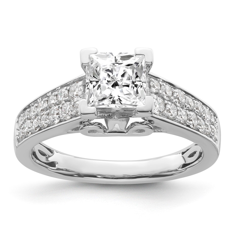 14K WG Certified VS/SI FGH Lab Grown Diamond 1.25ct Princess Ring