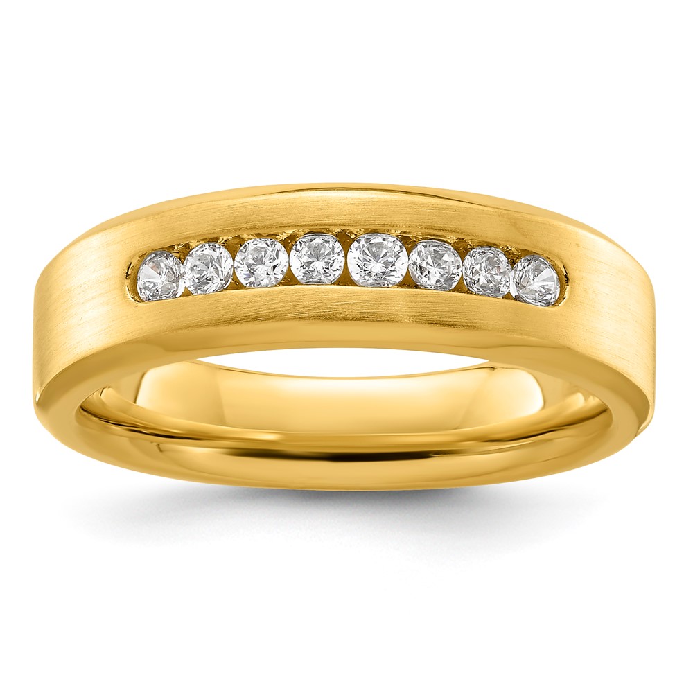 10K Yellow Gold Lab Grown Diamond Mens Ring