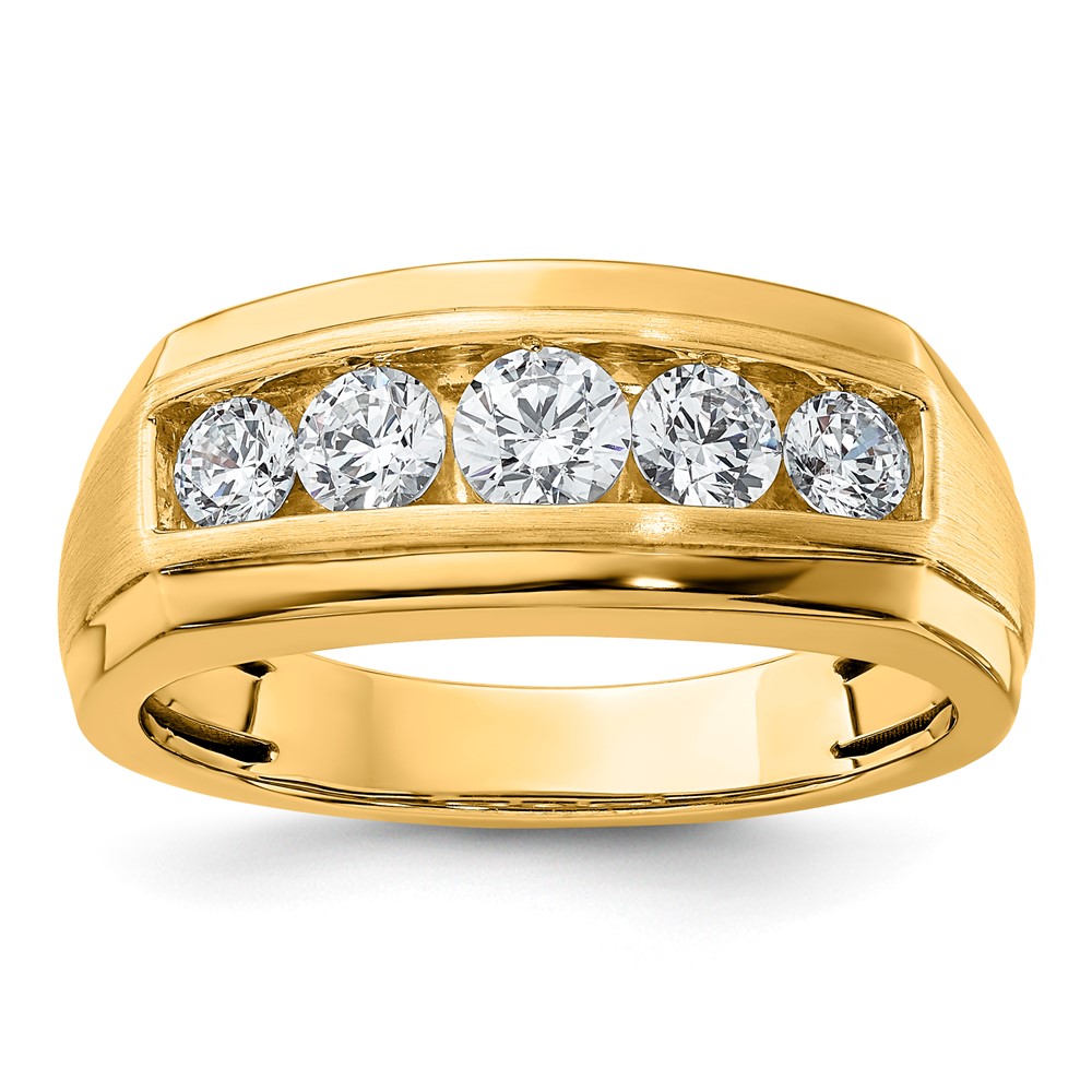 10K Yellow Gold VS/SI FGH Lab Grown Diamond Mens Ring