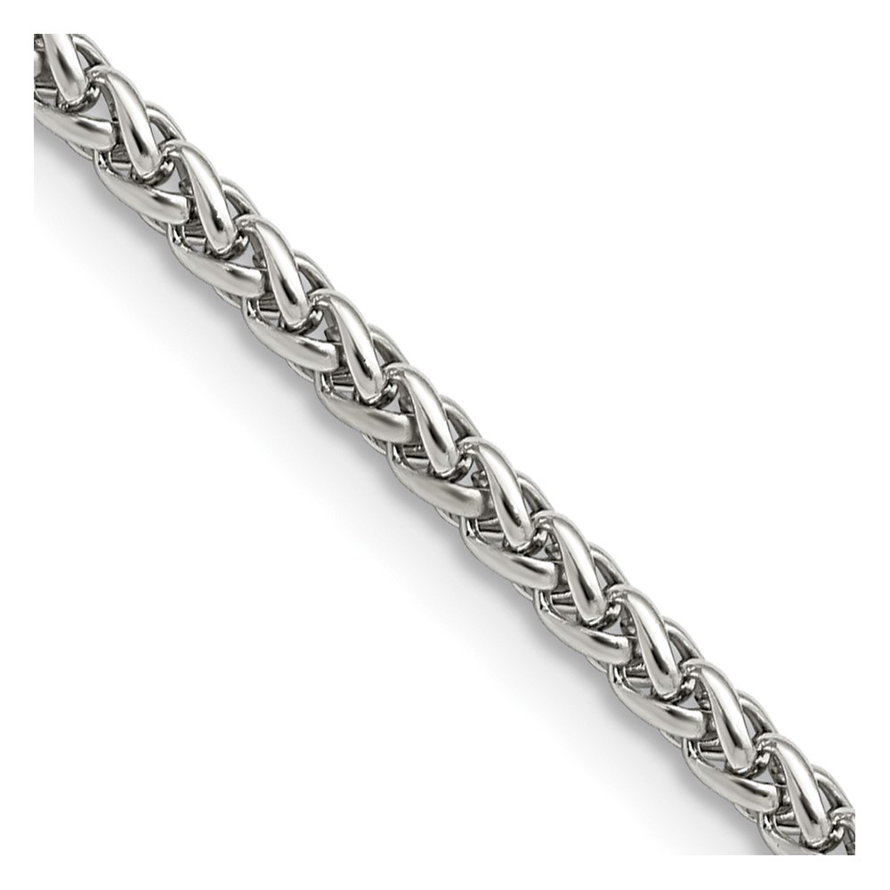 Stainless Steel Polished 3mm 20in Wheat Chain - Unclaimed Diamonds