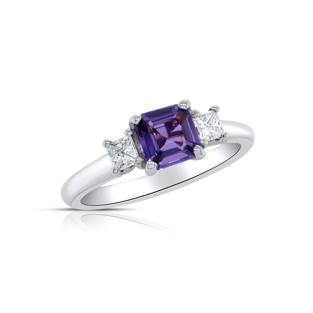 View GIA Certified UNHEATED Purple Sapphire Ring