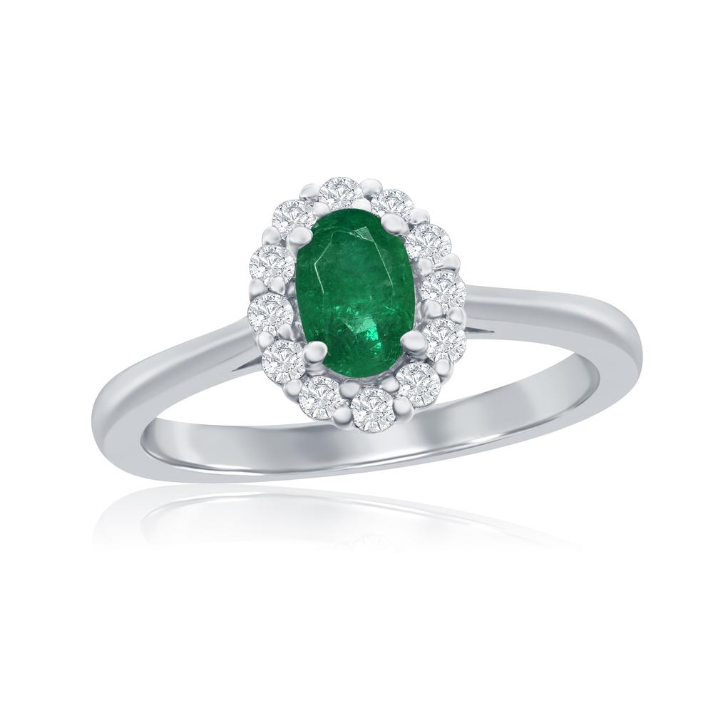 View Emerald Halo Ring