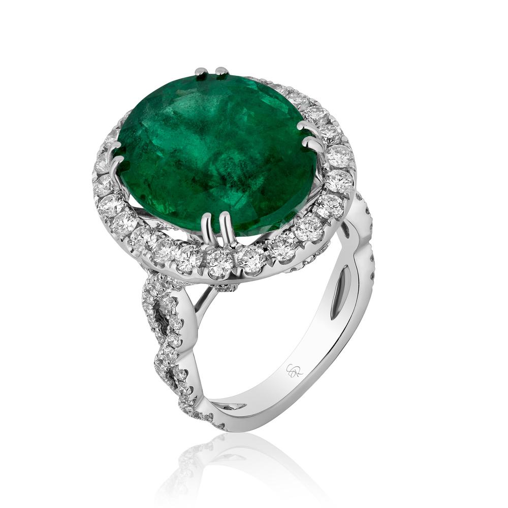 View GIA Certified Emerald Cocktail Ring