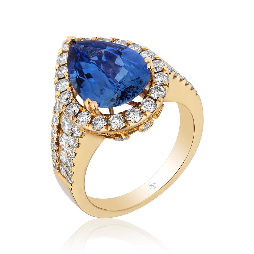 View CDC Certified Ceylon Sapphire Cocktail Ring