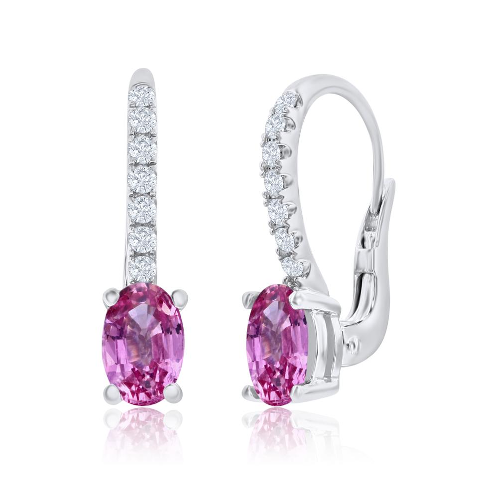View Pink Sapphire Drop Earrings