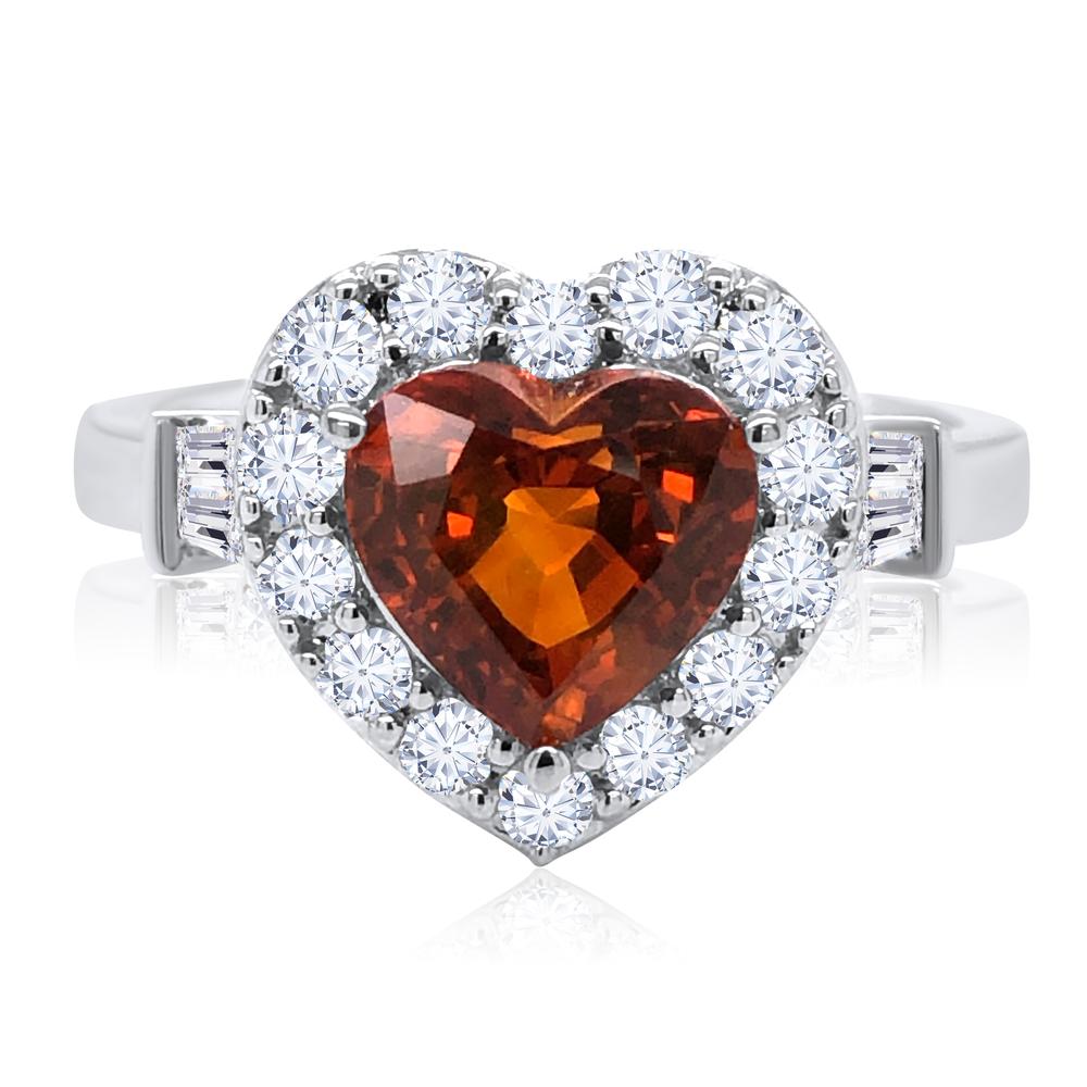 View GIA Certified Orange Sapphrie Ring