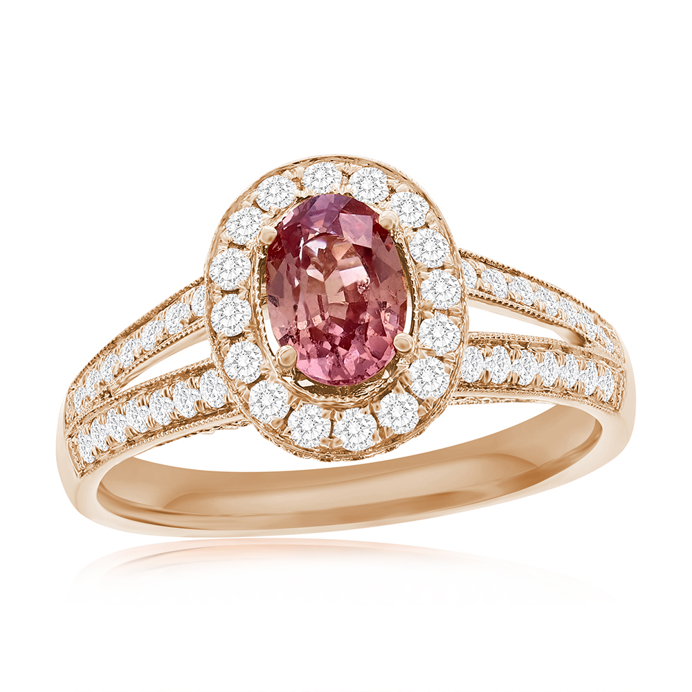 View GIA Certified Padparadscha Ring