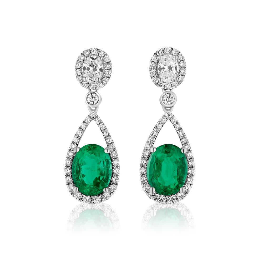 View Emerald Dangle Earrings