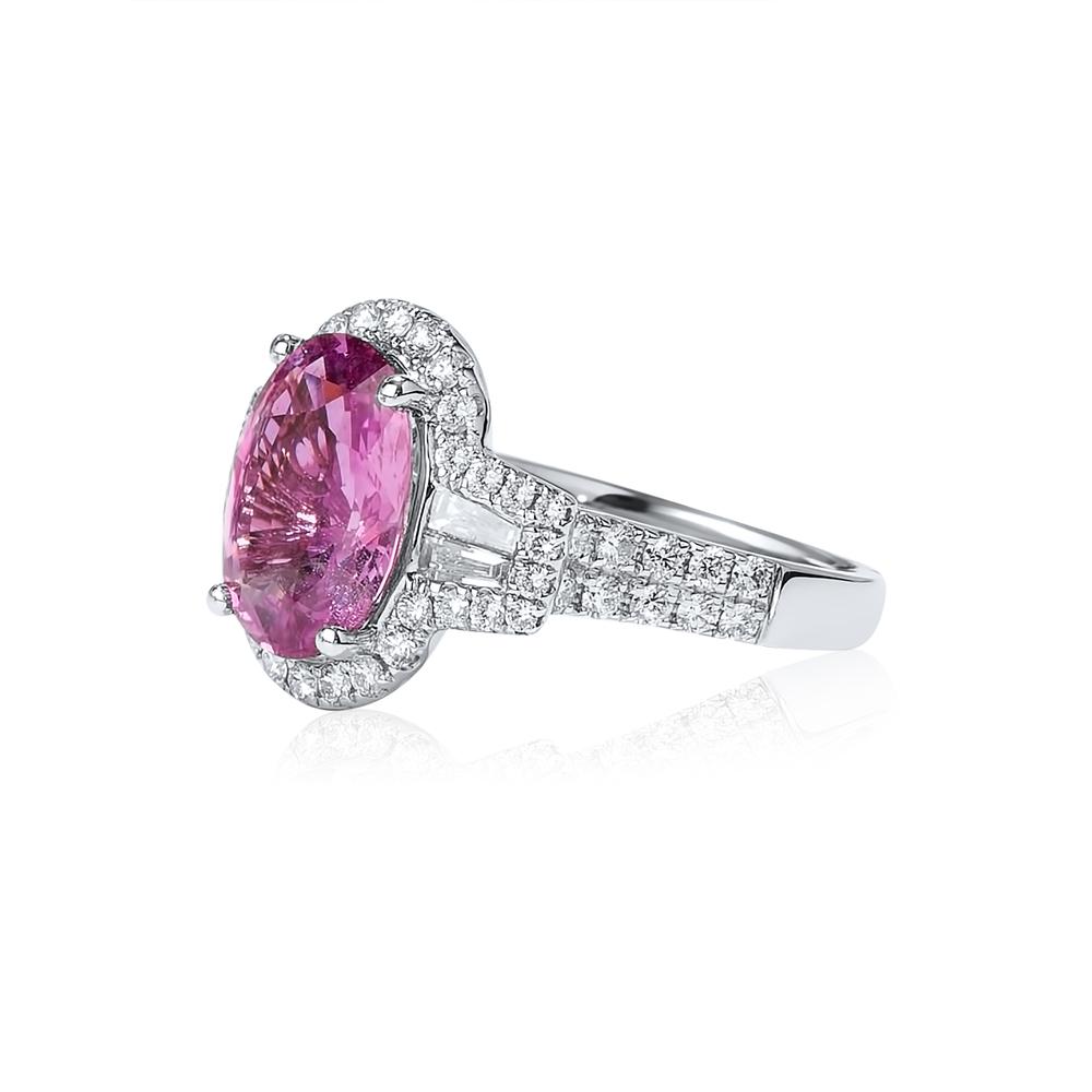 View CDCCertified NO HEAT Pink Sapphire Ring