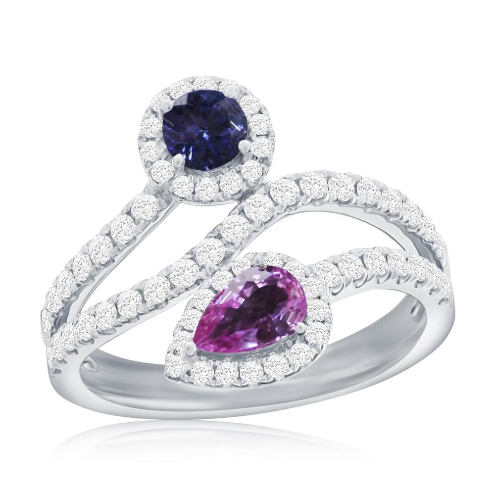View Pink Sapphire and Tanzanite To et Moi