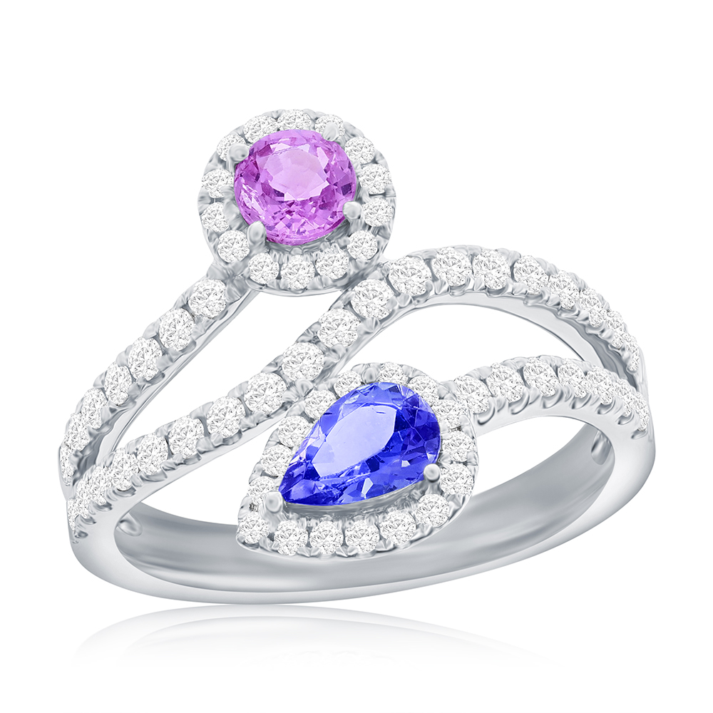 View Tanzanite and Pink Sapphire To et Moi