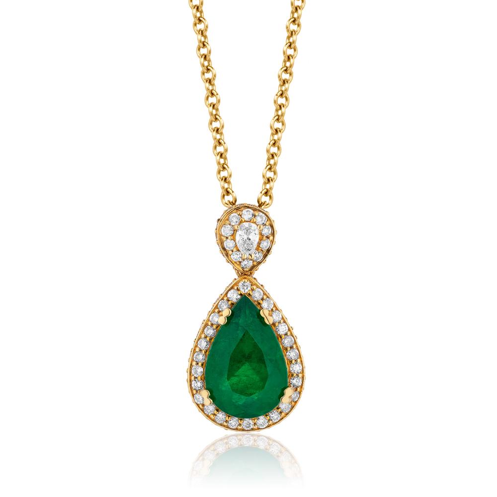 View GIA Certified Colombian Emerald Pendant