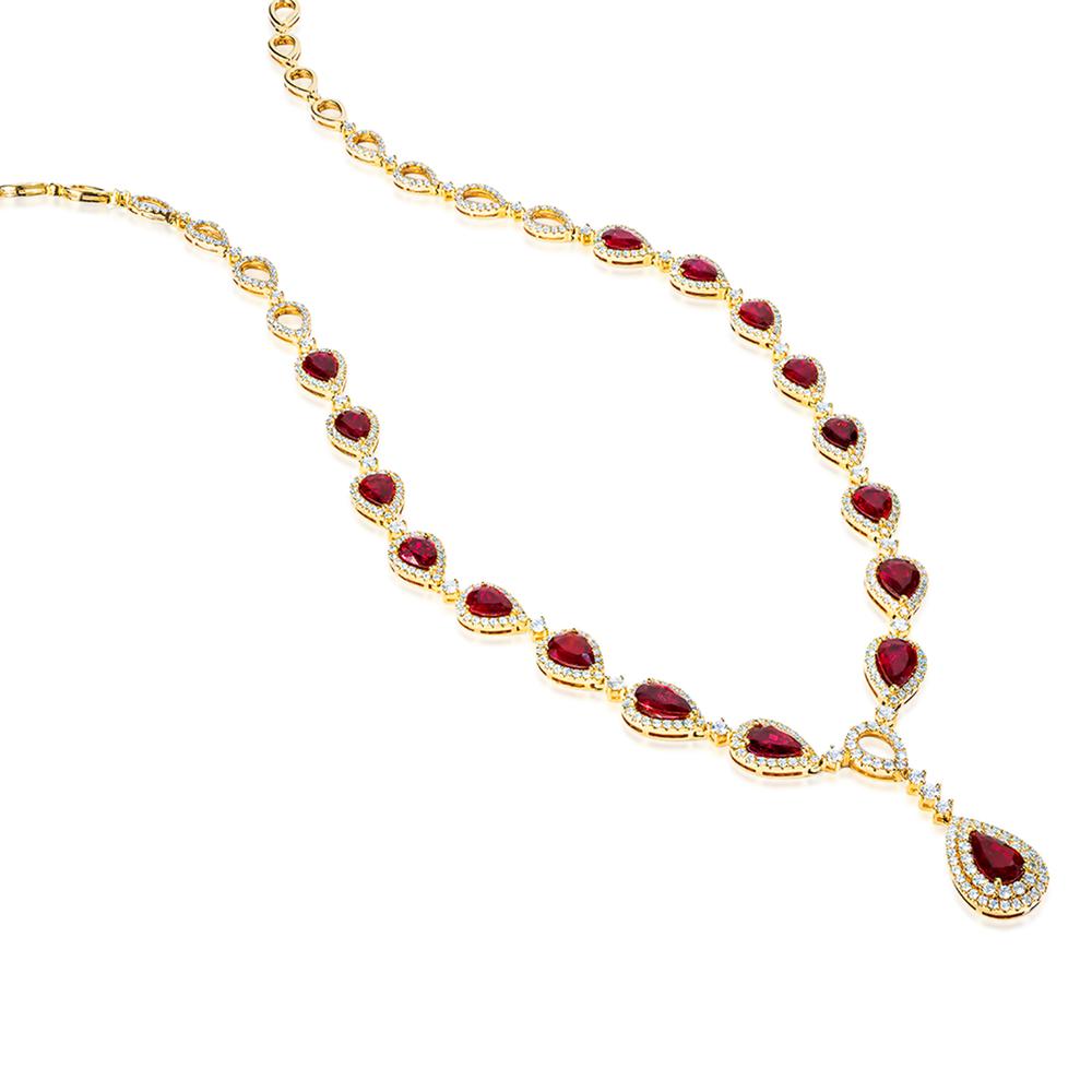 View Ruby Lariat Necklace