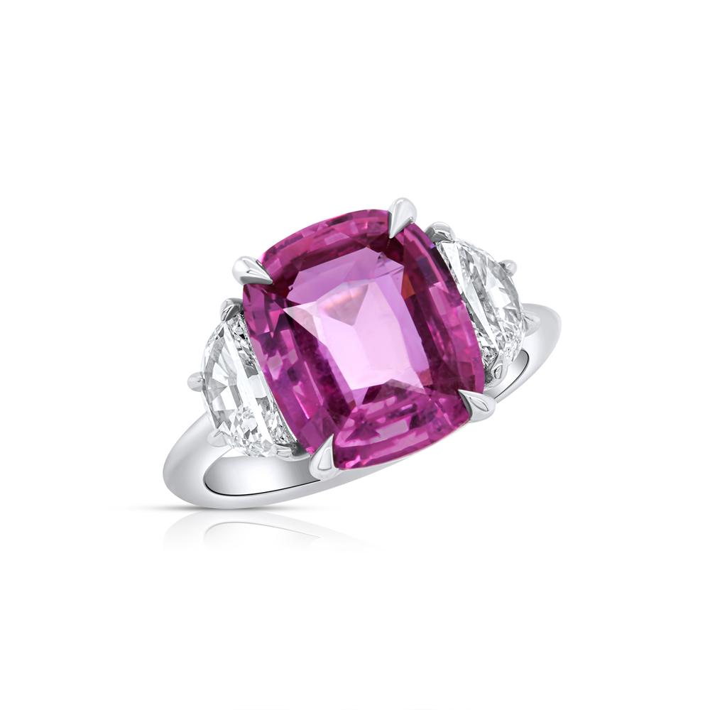 View GIA Certified UNHEATED Pink Sapphire Ring