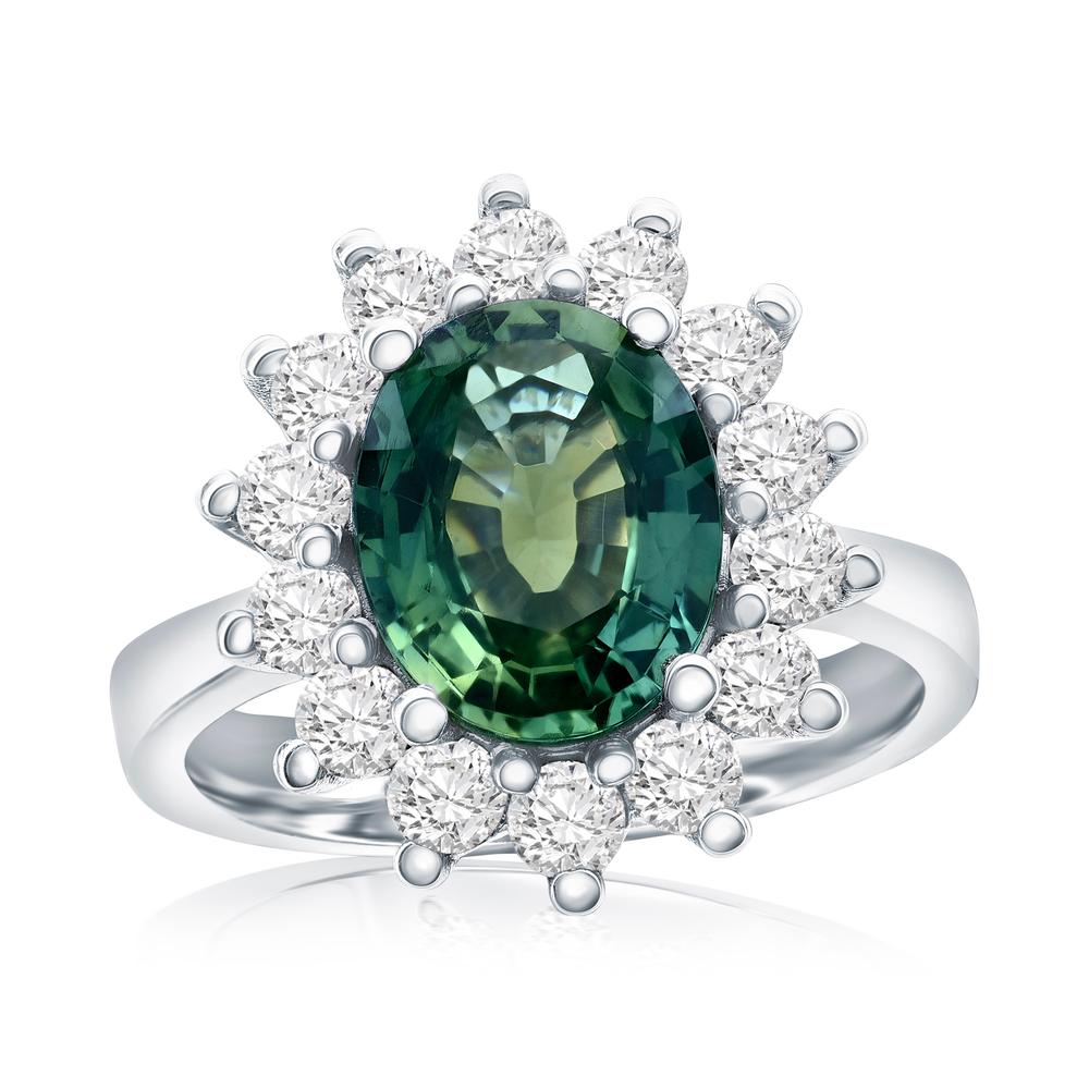 View GIA Certified NATURAL Bluish Green Sapphire
