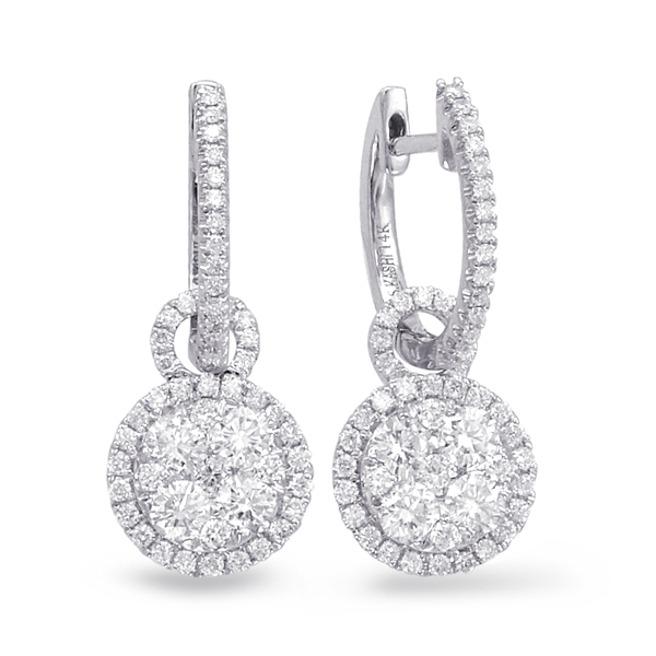 Shop Sara Sleek Diamond Hoop Earrings Online | CaratLane US
