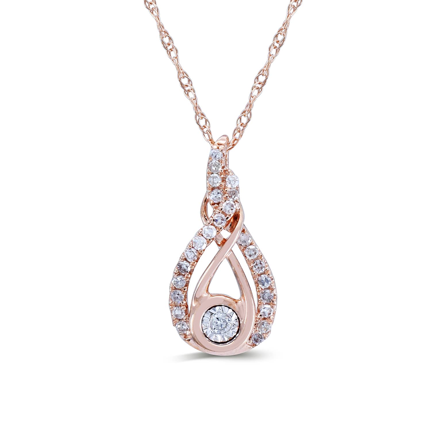 Twisted-Tear-Drop-Style-Round-Diamond-Bezel-and-Prong-Pendant by ...