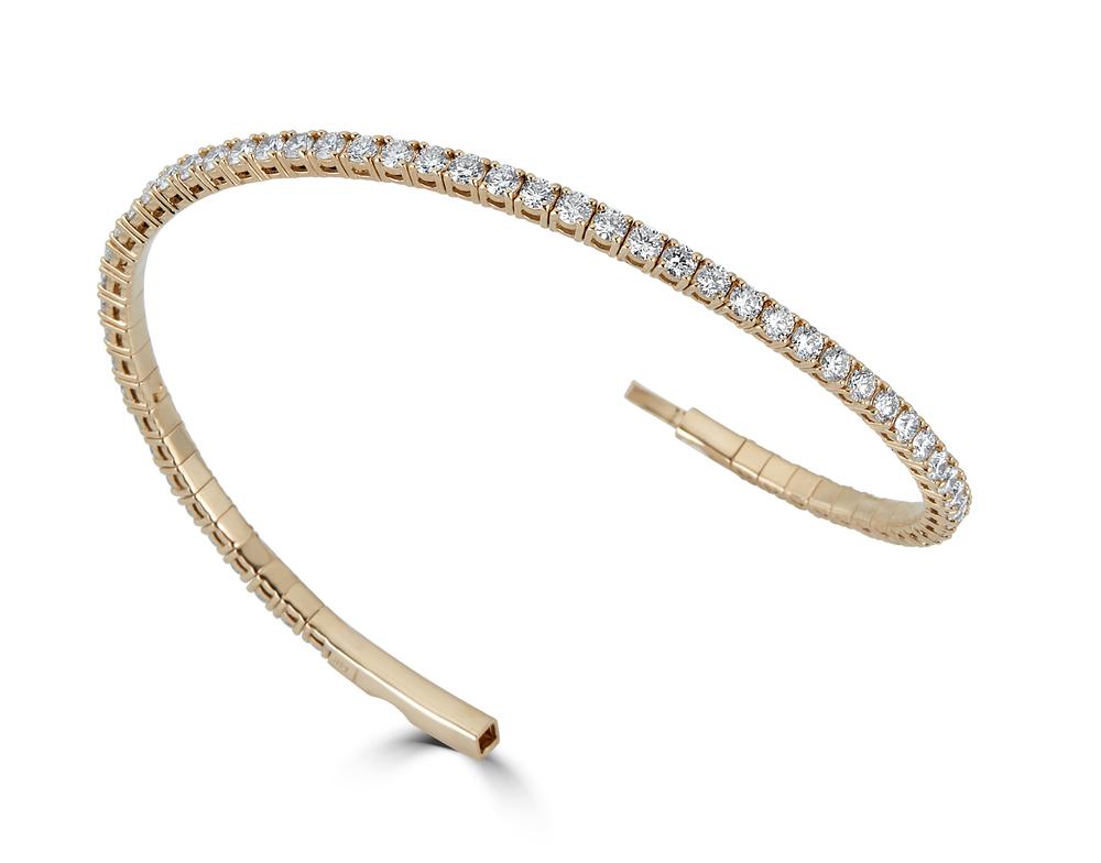 Flexible Graduate Diamond Bangle