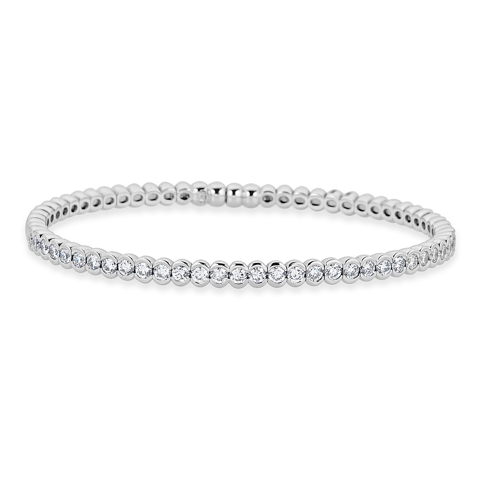 Magentic Clasp Channel Set Diamond Bangle