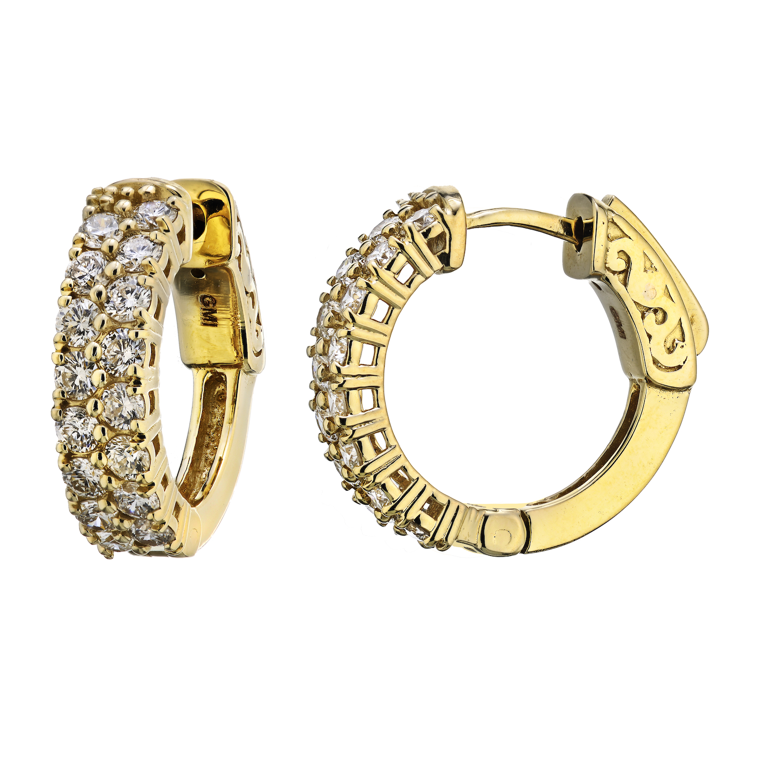 Two Row Diamond Hoops